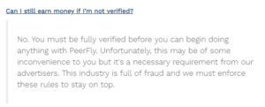 how to get verified in peerfly
