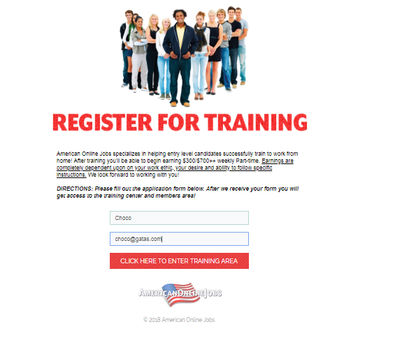 register for training american online jobs