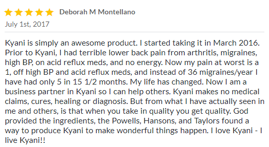kyani positive review