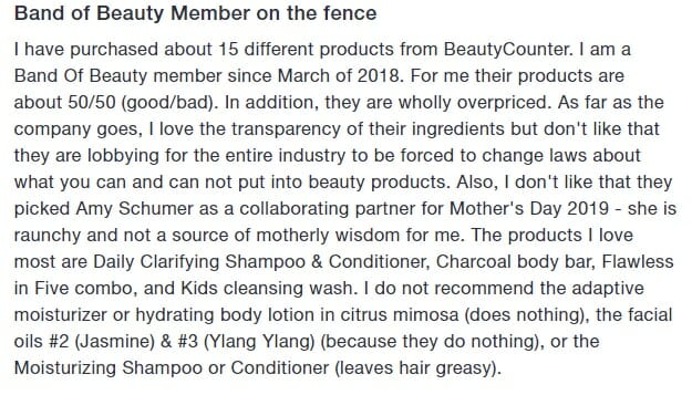 beautycounter product reviews