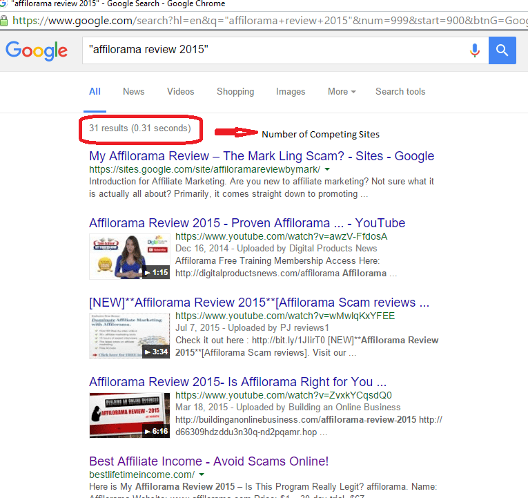 Affilorama_search_competing_sites