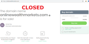 online wealth markets closed