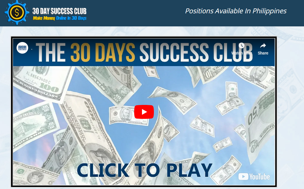 30 Day Success Club website