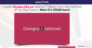 Spring Profits homepage