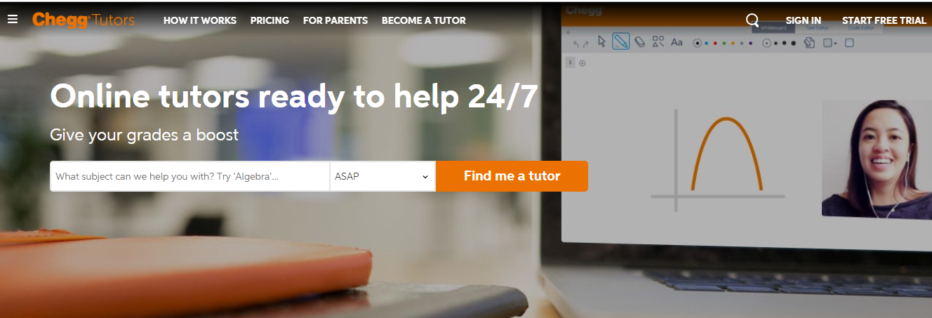 chegg tutors website