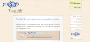 tigerfish transcribing website