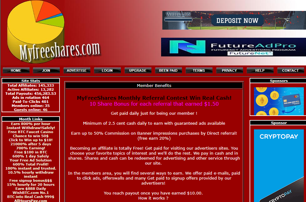 myfreeshares website