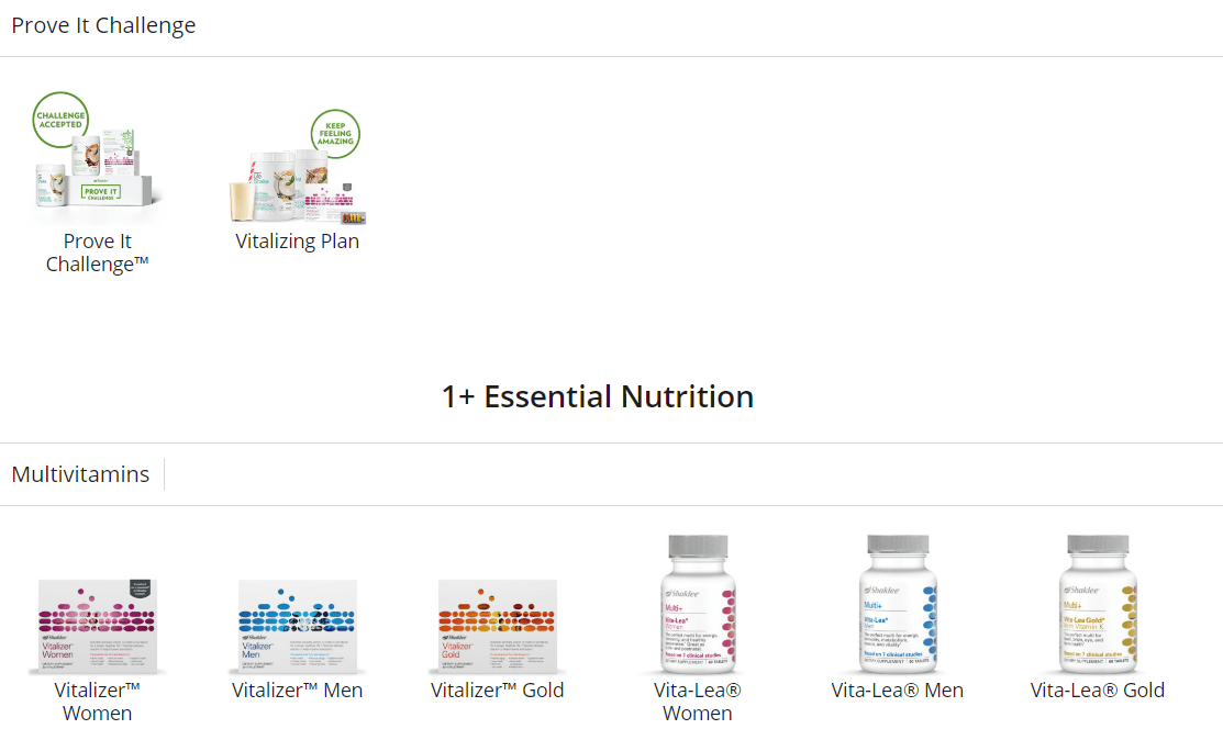 shaklee products