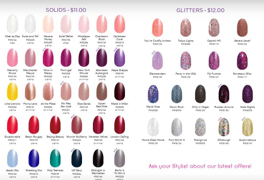 color street nails product line