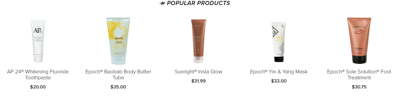 nu skin product line