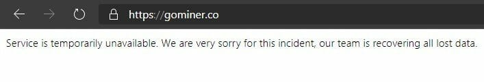 gominer website down