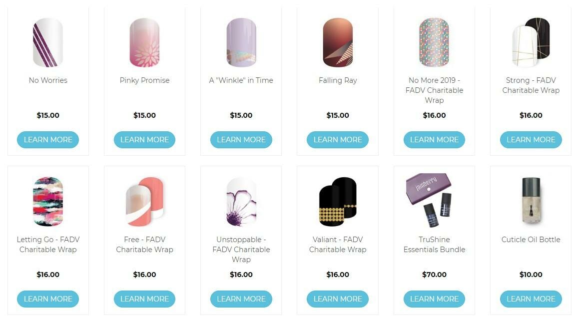 jamberry nails products