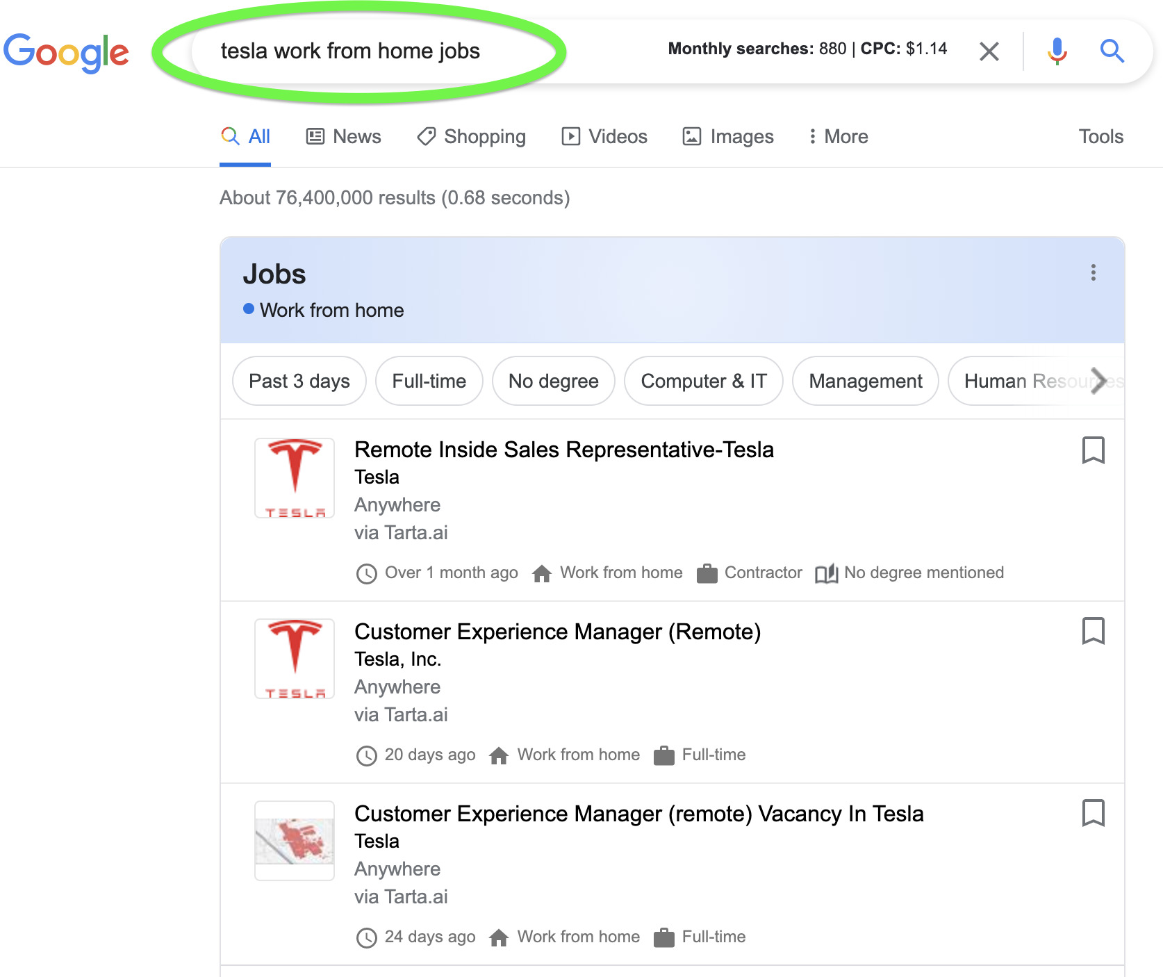 tesla work from home jobs