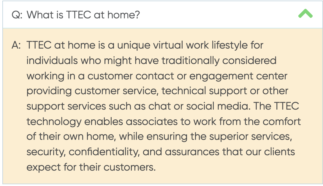 what is ttec jobs